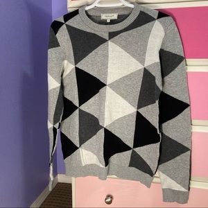 ❤️Frank and oak geometric pull over sweater sweatshirt